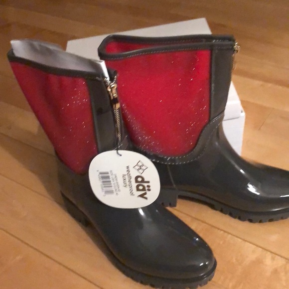 DAV Dryden Mid-Sheer Berry Rain Boots USA10/EURO40 - Picture 2 of 4